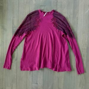 Free people berry lace shoulder